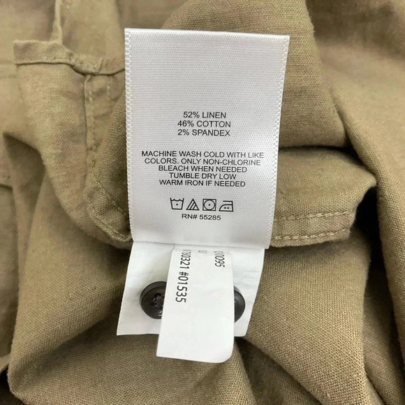 Express Men's Linen Cotton Button Front Shirt Small - Picture 5 of 6